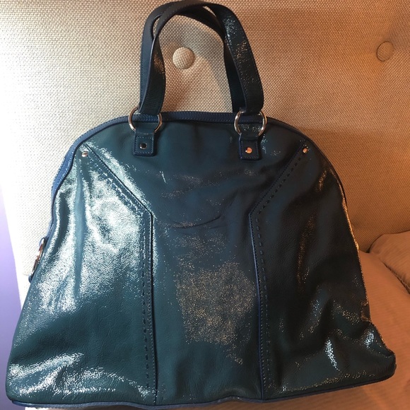 Yves Saint Laurent XL Patent Leather Muse Bag - Picture 3 of 9
